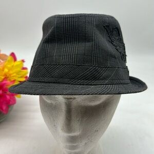 Peter Grimm Black Gray Fedora Size Small HT5155